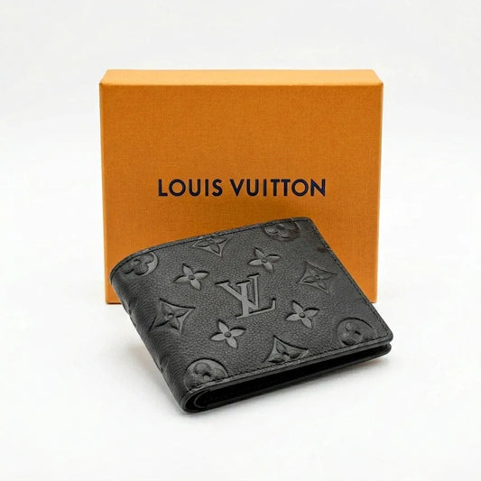Louis Vuitton Multiple Wallet Black Monogram Leather (Bifold)