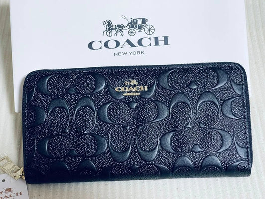 Coach Long Zip Around Wallet Black – Buy Online | Essence Enclave